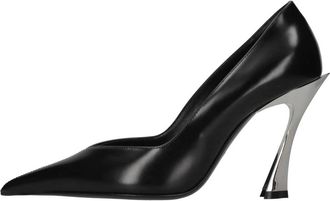 MUGLER Met Hak Pomp - Dames - Pumps - Zwart - 39 EU - Leer - Schoenen