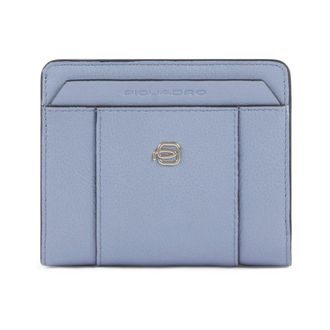 Piquadro Accessoires, Dames, Blauw, ONE Size, Leer, Kleine bifold portemonnee