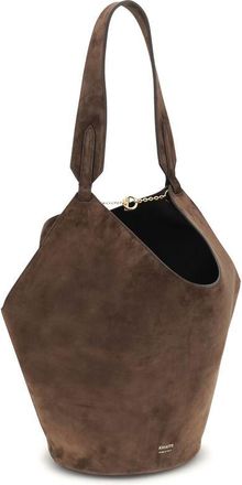 Khaite Womens Brown Calf Leather Bos Taurus Shoulder Bag
