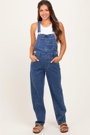 Pinkblush Wash Rolled Cuff Denim Overalls in Blue at Nordstrom, Size Medium