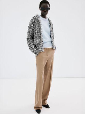 Mango Giacca tweed oversize nero - Donna - XS - MANGO