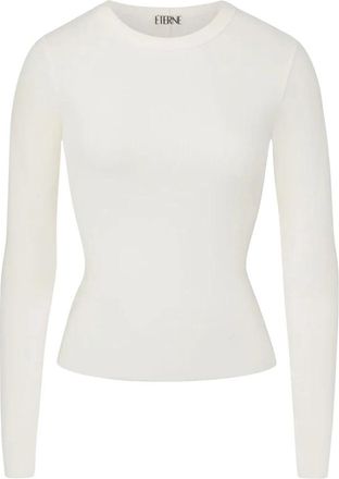 &Eacute;terne Tops, Dames, Beige, M, Katoen, Long Sleeve Fitted Top