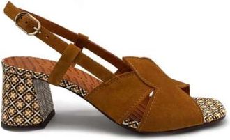 Chie Mihara Rutter Sandal - Dames - Sandalen met hakken - Bruin - 36 EU - Leer - Schoenen