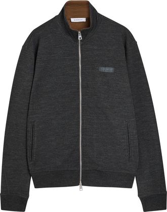 Givenchy Logo-appliqu&eacute;d Wool-blend Track Sweatshirt - Grey - XL