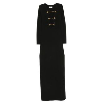 Elisabetta Franchi Dames, Jurken, Zwart, Maat: M Leer