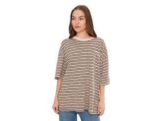 Free People All Love Stripe Pocket T-Shirts Womens Clothing Tea Combo : LG (Womens 12-14), Cotton