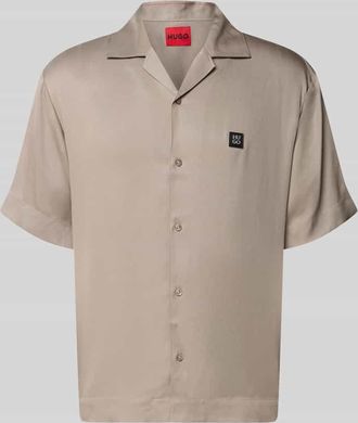 HUGO BOSS Relaxed Fit Freizeithemd aus reinem Lyocell Modell ESPINO in Hellbraun, Gr&ouml;&szlig;e XXL