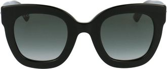 Gucci Round Frame Acetate Sungles With Star - Dames - Zonnebrillen - Zwart - 49 MM - Accessoires
