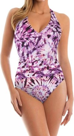 Magic Suit By Miraclesuit Good Vibes Trudy Strappy Back One Piece Swimsuit In Purple