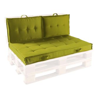 Oviala Cojines para paletas acolchados verdes