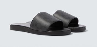 Gucci GG canvas slides