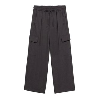 Oltre Broeken, Dames, Grijs, XL, Polyester, Garengeverfde Viscose Cargobroek