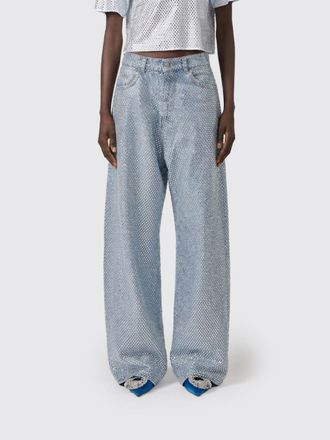 Giuseppe Di Morabito Jeans wide-leg in denim con strass