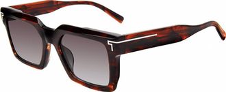 Tumi Grey Gradient Square Mens Sunglasses STU511 0BRO 55