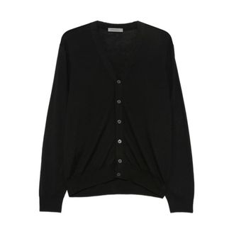 Corneliani Vest met knopen - Heren - Truien - Zwart - Maat: 2XL Zijde