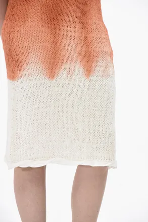 Bottega Veneta Gonna a Tubino in Maglia con Motivo Degrad&egrave; Bottega Veneta