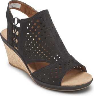 Rockport Womens Janna 2 Side Bungee Wedge In Black