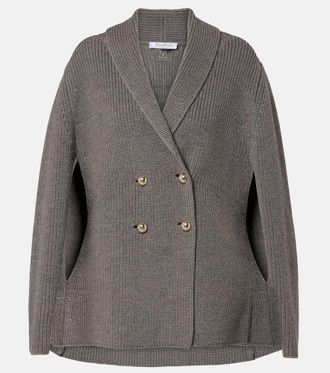 Max Mara Agenzia double-breasted virgin wool cape