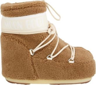 Moon Boot Moon Boot, Snow Boots, female, Brown, Size: 9 US Icon Low Fleece Boots