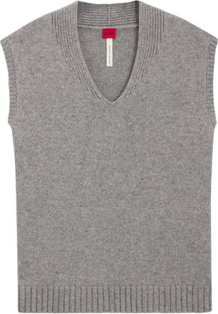 HUGO BOSS Gilet con scollo a V - Grigio