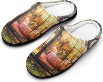 Generic Teapot Cottage Mens Slippers Comfortable And Non-slip Cotton Slipper Shoe for House