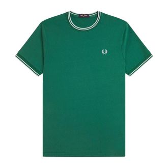 Fred Perry Hombre, Camisetas, Verde, Talla: M