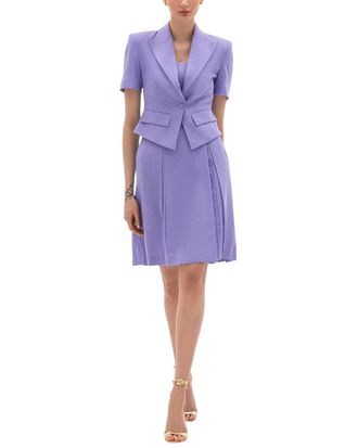 BGL Fashion 2pc Linen-Blend Blazer & Dress Set