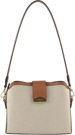Pourchet Tassen, Dames, Beige, ONE Size, Leer, Cavalcade Lin - MM Crossbody Tas
