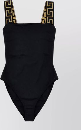 Versace greca trim square neck one-piece swimsuit
