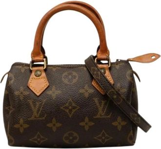 Louis Vuitton Pre-owned Mini Speedy - Dames - Pre-owned - Bruin - Maat: ONE Size Zijde