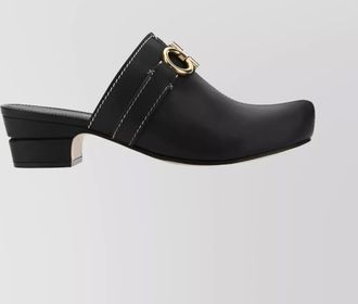 Ferragamo metal detail block heel sandals