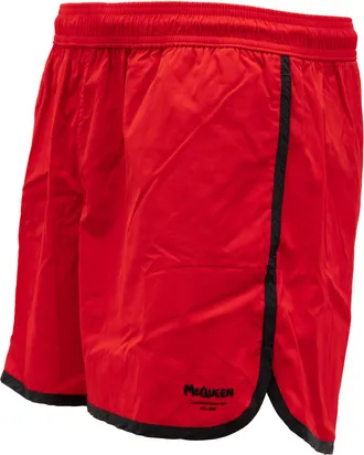 Alexander McQueen Polyamide Swim Shorts - Red