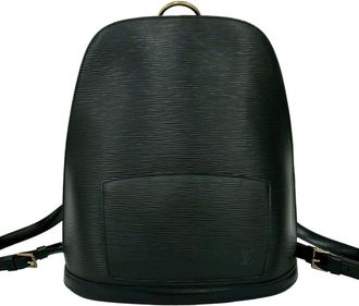 Louis Vuitton Black Leather Backpack (Pre-Owned)