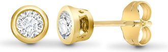 Jewelco London 18ct Gold 0.2ct Diamond Solitaire Stud Earrings - 18E009-020