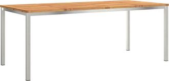 vidaXL Vidaxl - Outdoor Dining Table Brown 200 x 90 x 75 cm Solid acacia wood