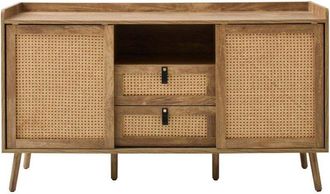 Calicosy Buffet De 2 Puertas Y 2 Cajones Con Frentes De Rat&aacute;n L140 Cm - Palmo