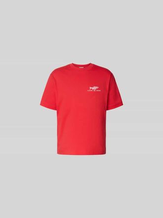 Closed Closed Regular Fit T-Shirt mit Statement-Print in Hellrot, Gr&ouml;&szlig;e XL