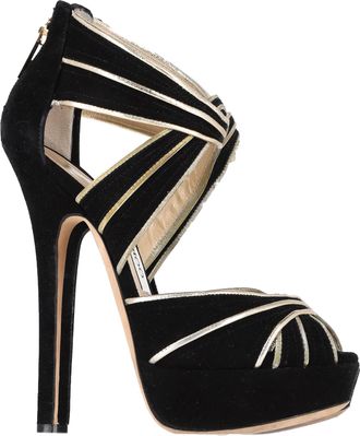 Jimmy Choo London Pre-owned Womens Koko Platform Sandals in Black Suede - Size 34.5 EU/IT