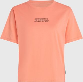O'Neill T-Shirt ONEILL ONEILL BOXY BACK PRINT T-SHIRT, Damen, Gr. XL (42), funky peach, Obermaterial: 100% Baumwolle, Shirts T-Shirt, sportliche Passform, loc