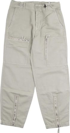 C.P. Company Cotton Linen Cargo Pants - Heren - Straight fit broeken - Groen - L - Katoen - Broeken