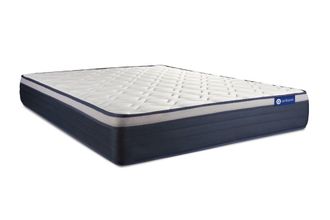 Actisom Colch&oacute;n blanco con muelles ensacados y espuma viscoel&aacute;stica 130 x 190