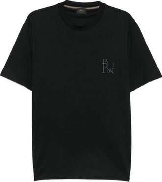 Brioni Logo-embroidered T-shirt