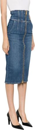 Elisabetta Franchi Mujer, Faldas, Azul, Talla: S