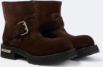Balenciaga Venom suede biker boots