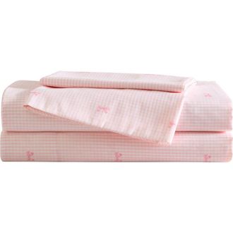 Laura Ashley Tiny Bows Sheet Set in Pink at Nordstrom Rack, Size Queen