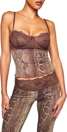 I.AM.GIA Silo Lace Camisole in Snake at Nordstrom, Size Xx-Small