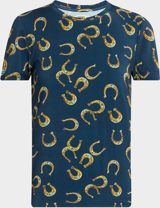 L'agence Ressi Short-Sleeve Horseshoe Tee