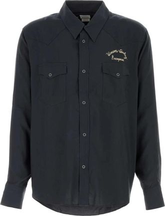 Visvim Slate Rayon Shirt - Heren - Casual Overhemden - Zwart - L - Rayon - Overhemden