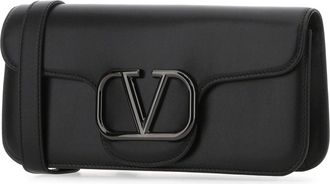 Valentino Garavani Mens Shoulder Bag Black Leather