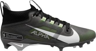 Nike Alpha Menace Elite 4 Mens Black Smoke Gray White Football Cleats NIN928